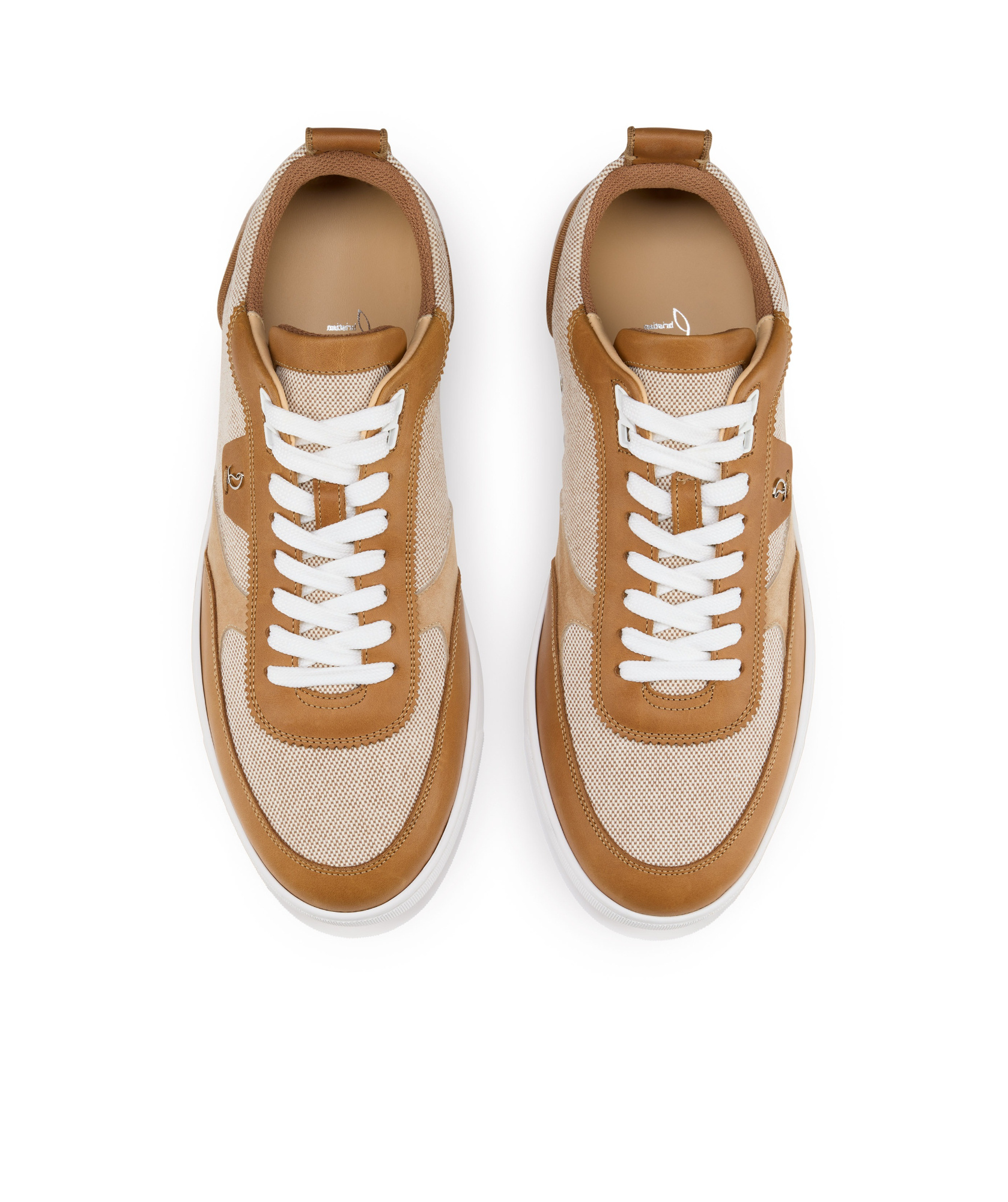 Christian Louboutin Tutti Rui Leather-trimmed Sneakers In Nude