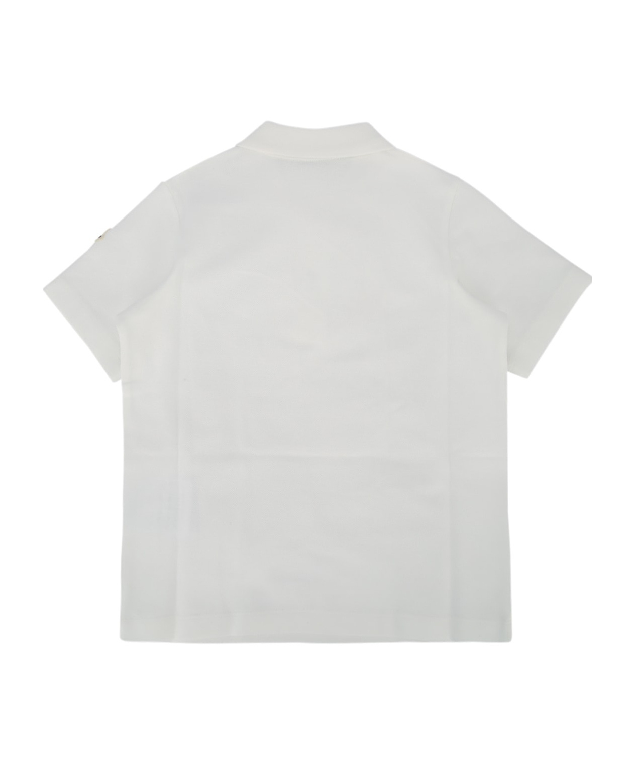 Moncler Short-sleeved Polo Shirt In White