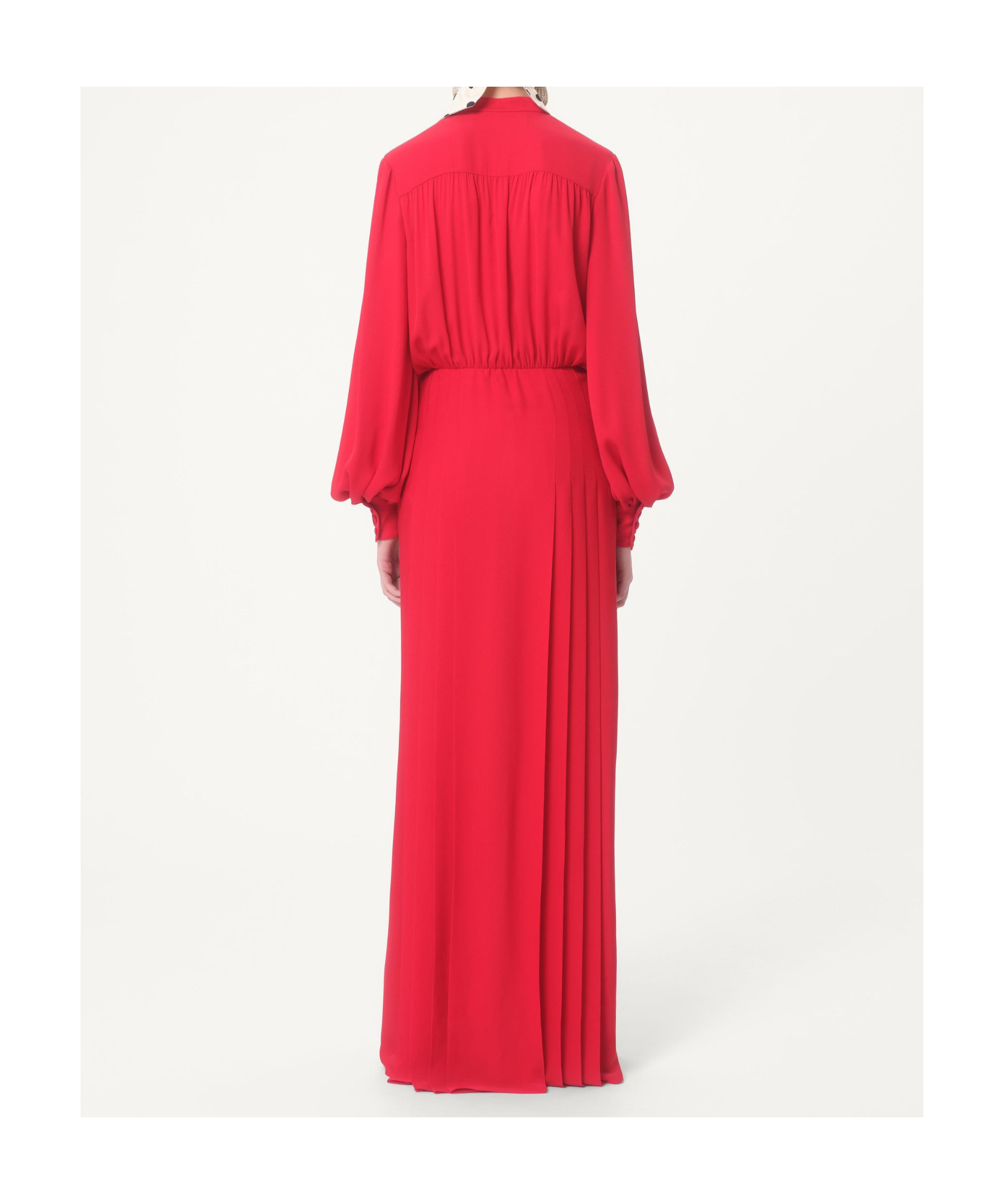 Valentino Silk Georgette Gown In Red