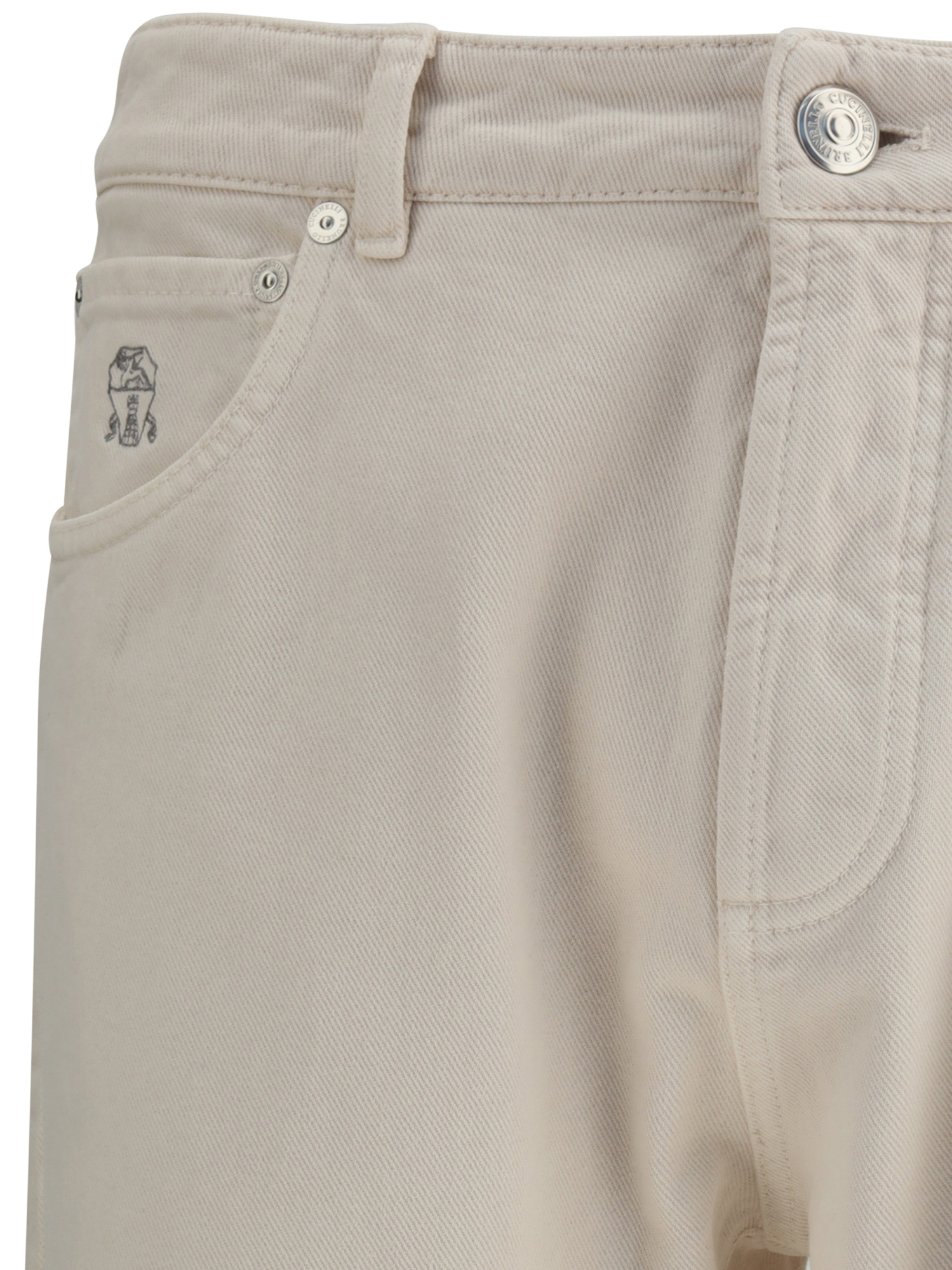 Brunello Cucinelli Jeans With Belt Loops In Neutral
