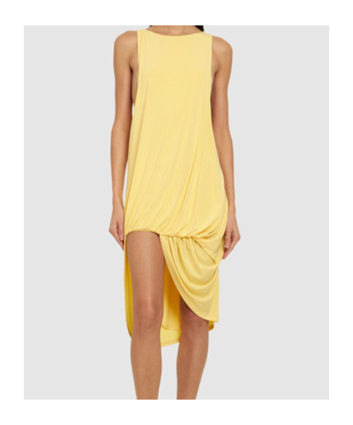 Jacquemus Peplo Sleeveless Draped High-low Dress
