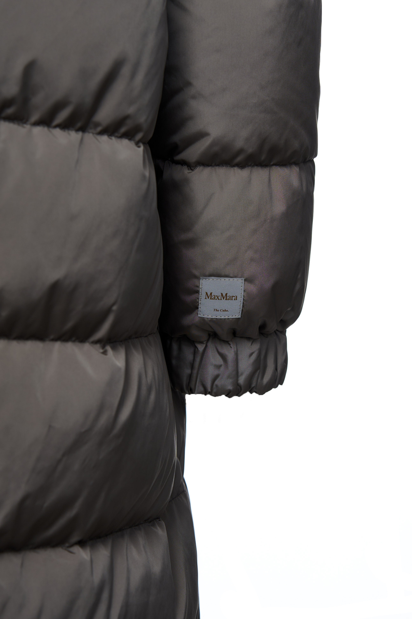 Max Mara Long-sleeved Hooded Cotton Suit In Gray