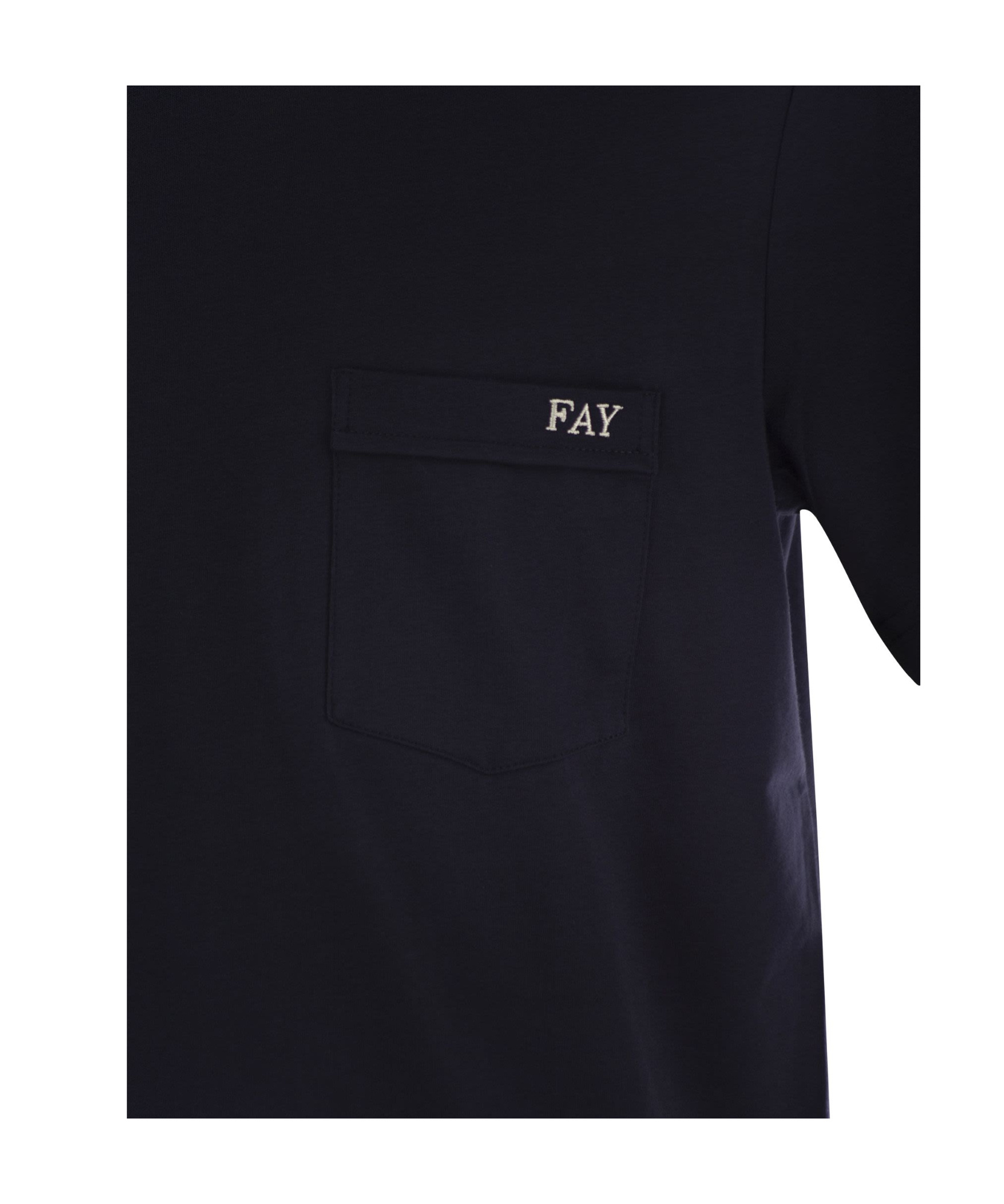 Fay Cotton T-shirt In Black