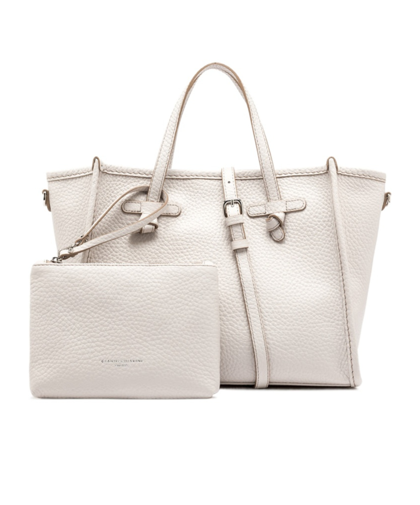 Shop Gianni Chiarini Marcella 32 Shopping Bag In White