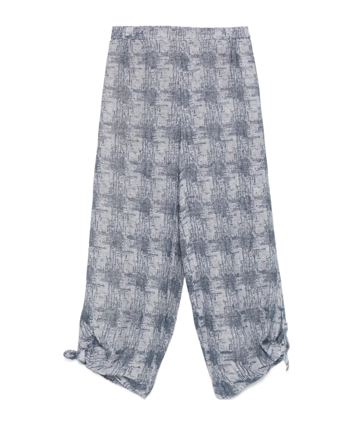 EMPORIO ARMANI PATTERNED-JACQUARD TROUSERS