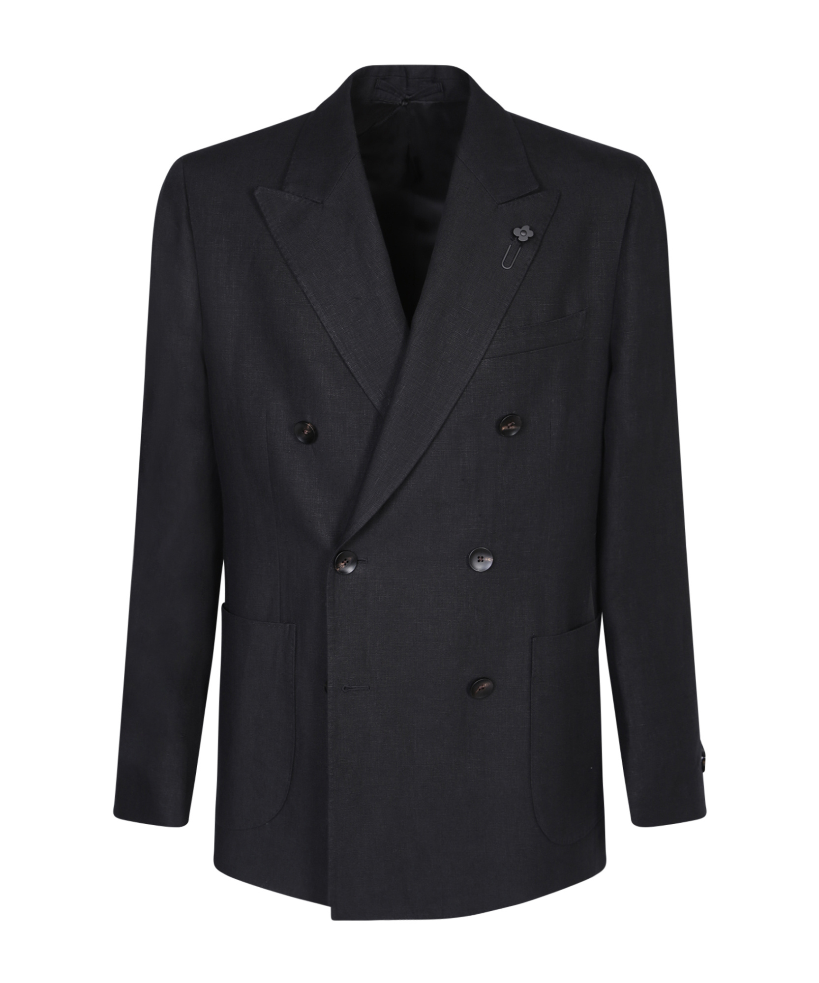 Shop Lardini Long-sleeved Suit In Black