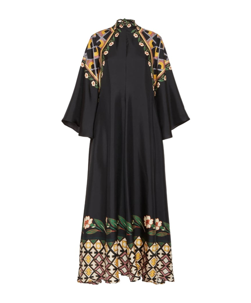 La Doublej Magnifico Silk Dress In Green