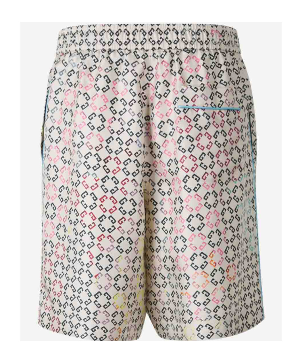 Givenchy Multicolor Monogram 72 Drawstring Pyjama Shorts In White