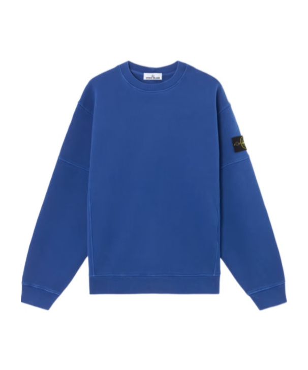 Stone Island Extra-size Round-neck Sweatshirt In Blue