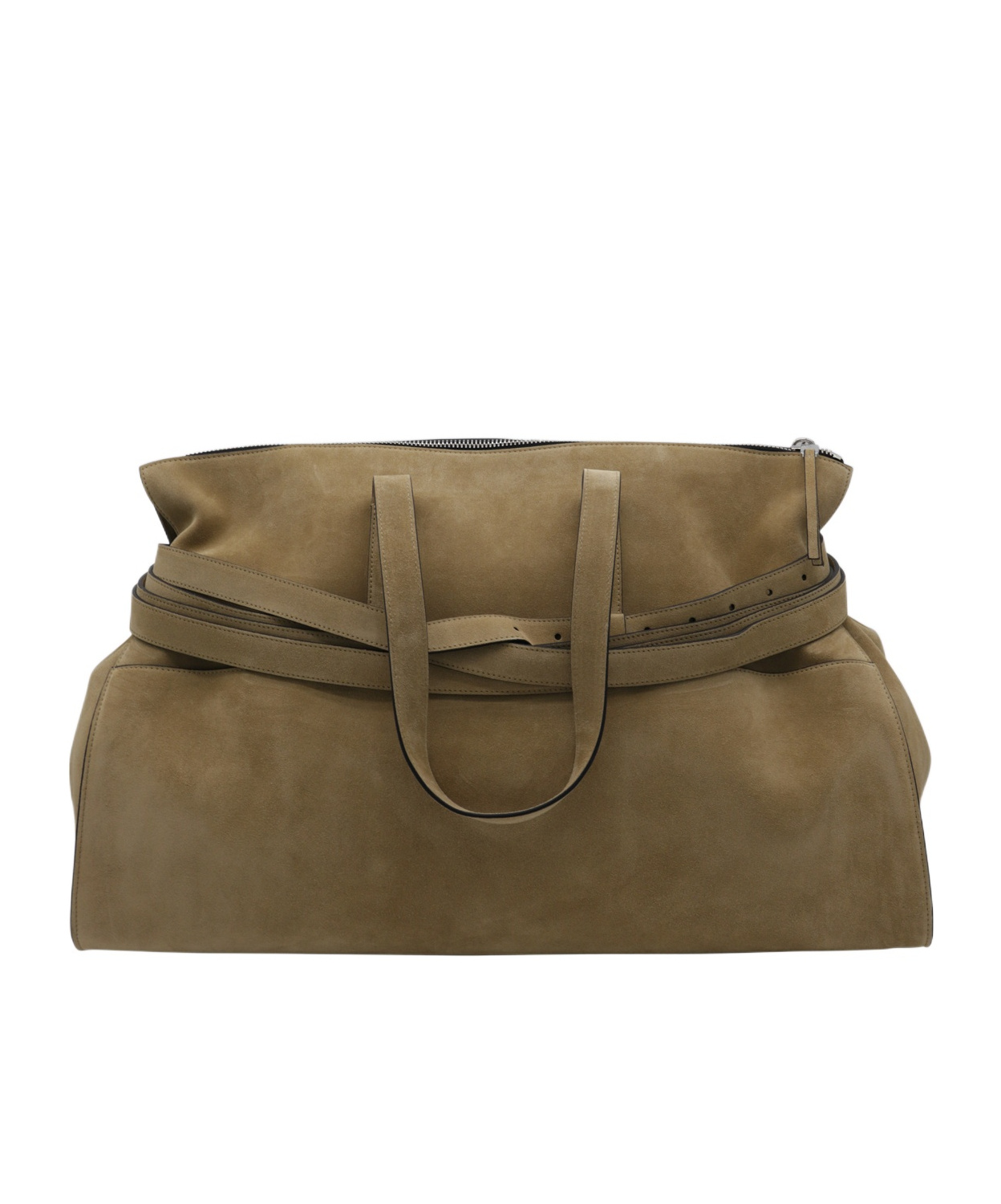 Moschino Beige Leather Bag In Green