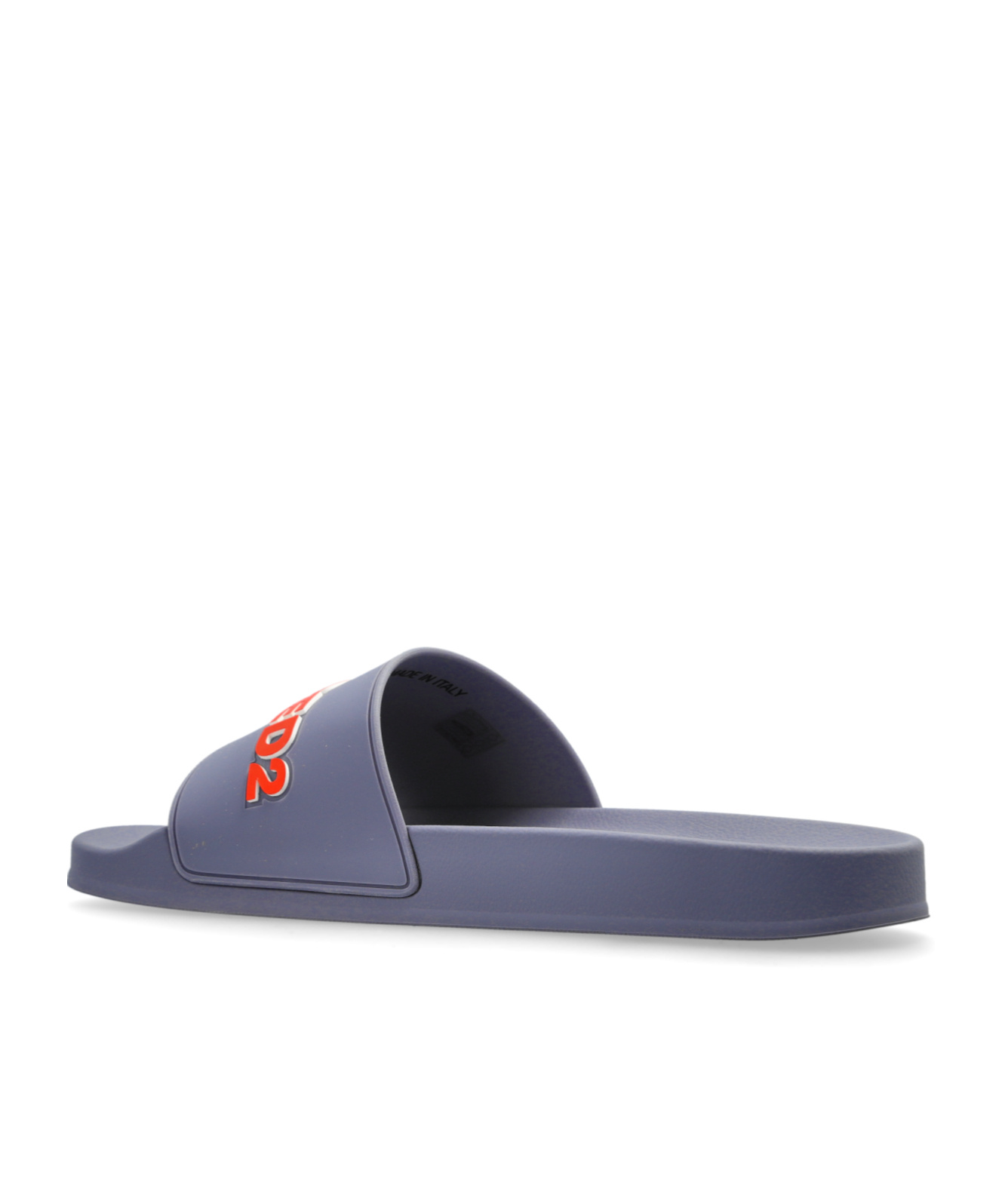 Dsquared2 Logo Embossed Slip-on Slides In Gray