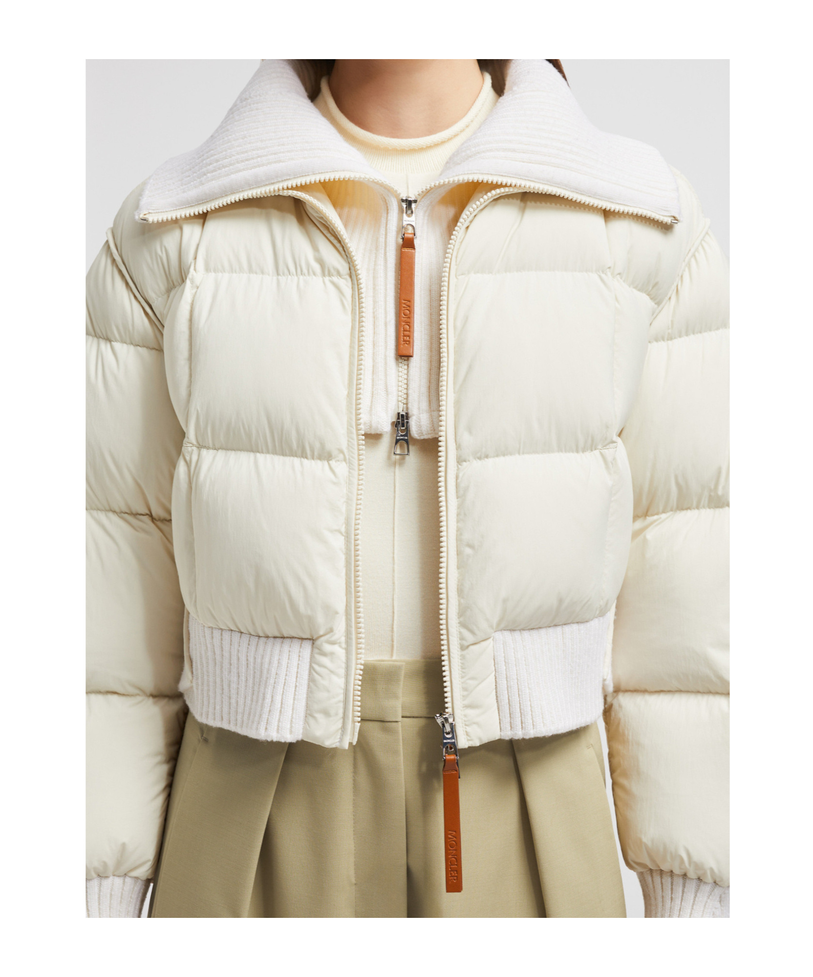 Moncler Jadeite Puffer Jacket In Nude