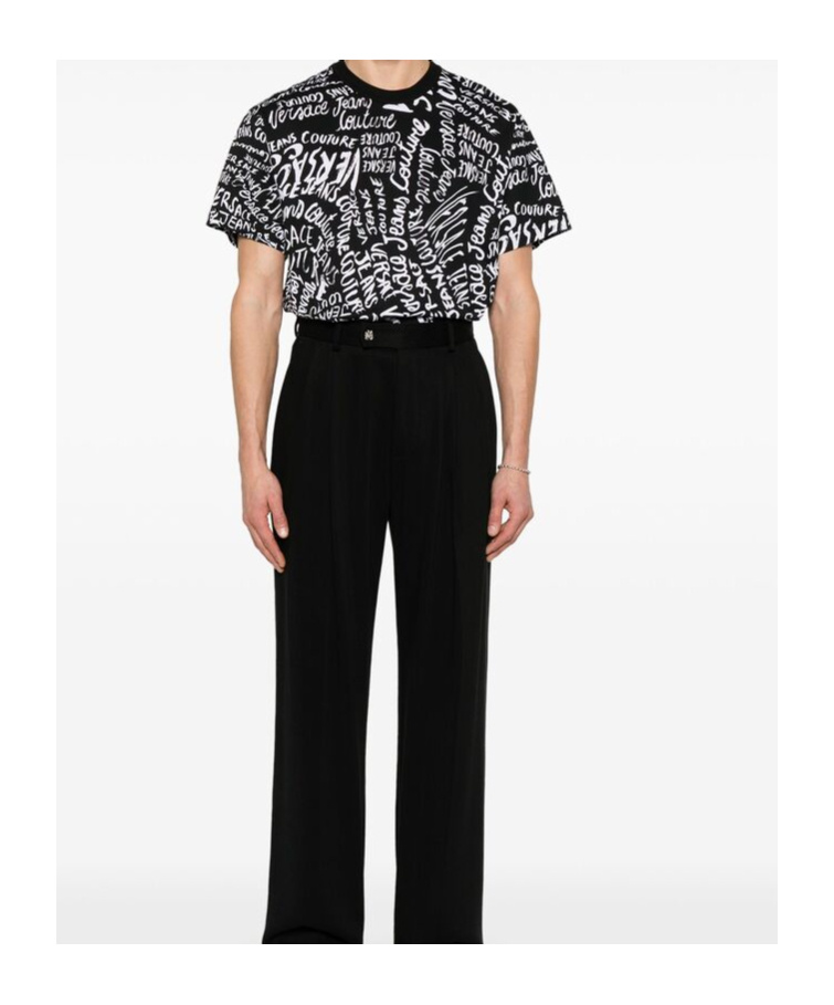 Versace Jeans Patterned T-shirt In Black