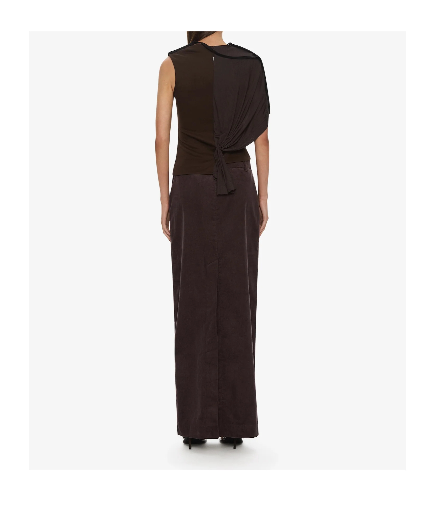 Christopher Esber Collision Draped Top In Brown
