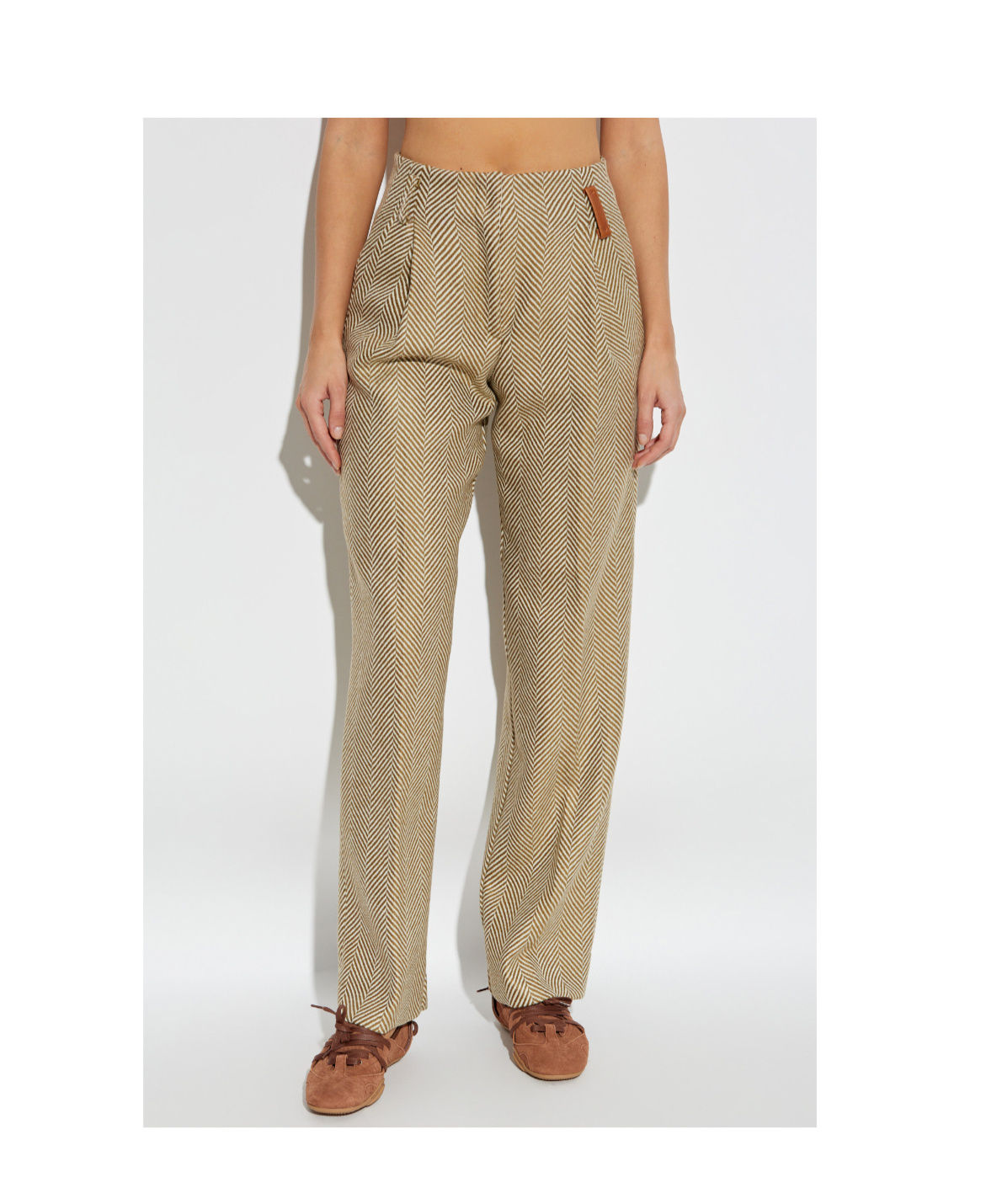Forte Forte Belt Loop Casual Pants In Neutral