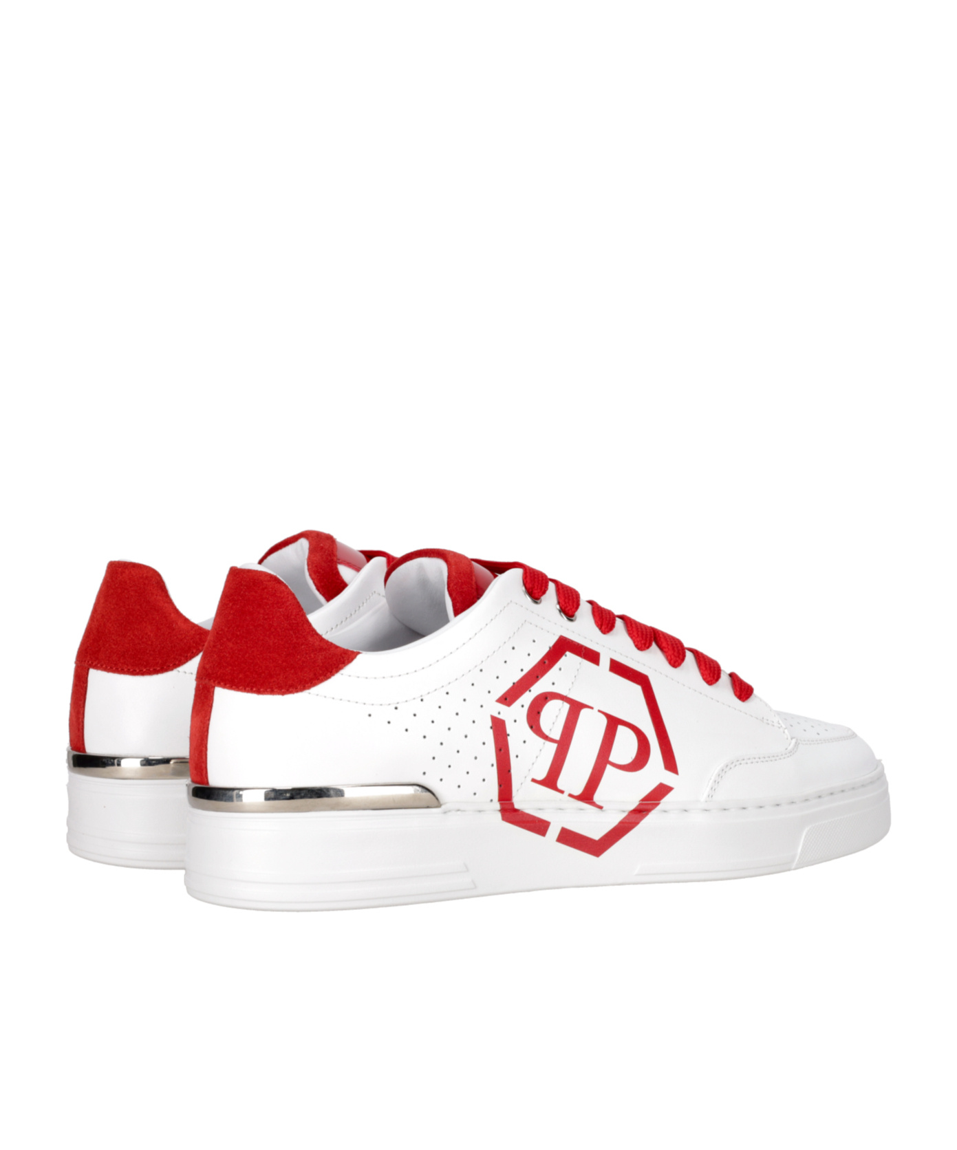 Philipp Plein Laced Sneakers In White