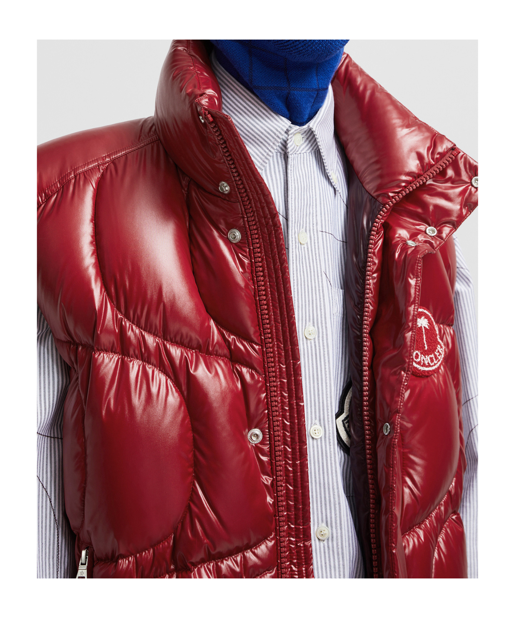 Moncler X Palm Angels Gwenyth Down Vest Red In Red