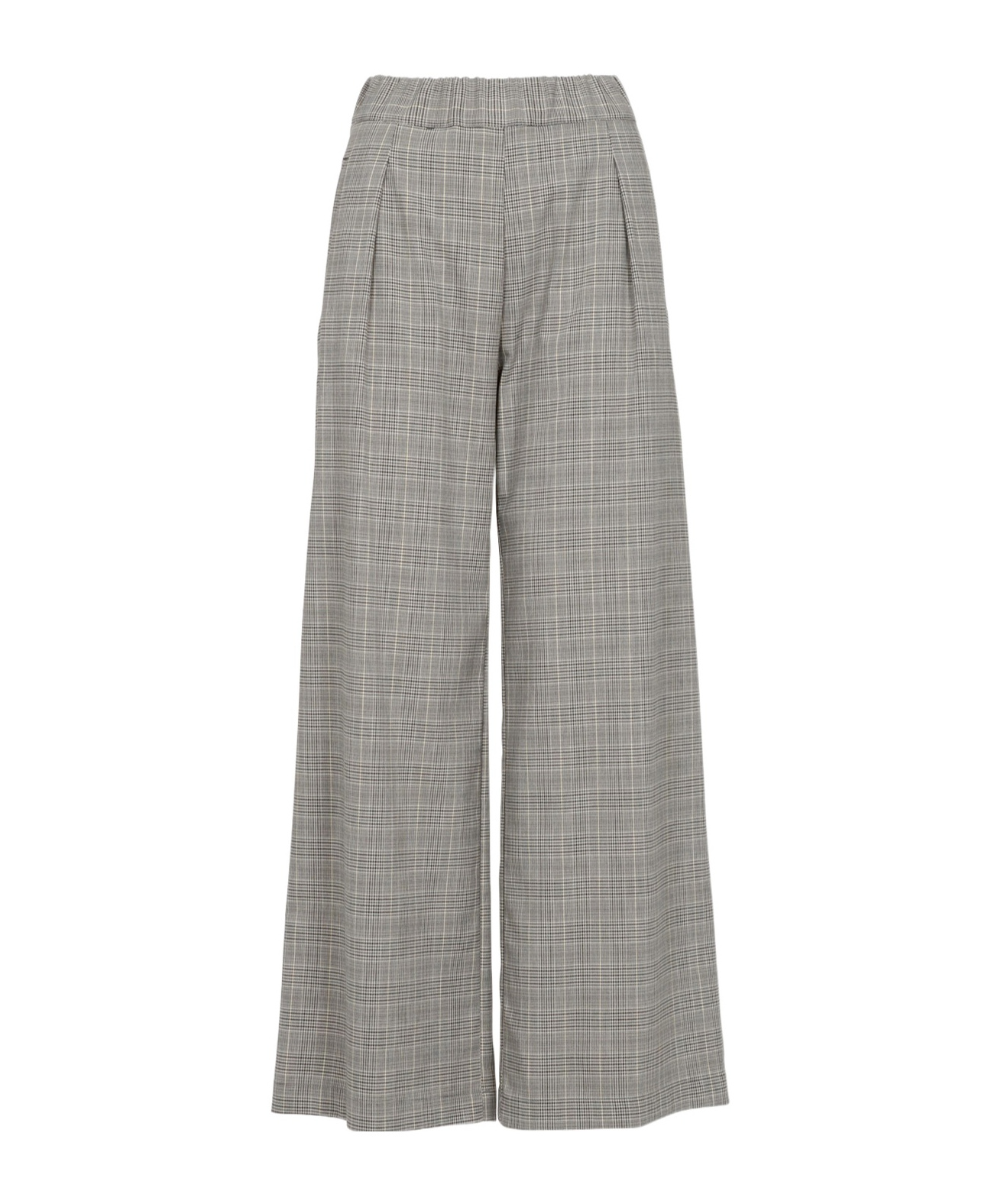 Semicouture Elastic Waist Casual Pants In Gray