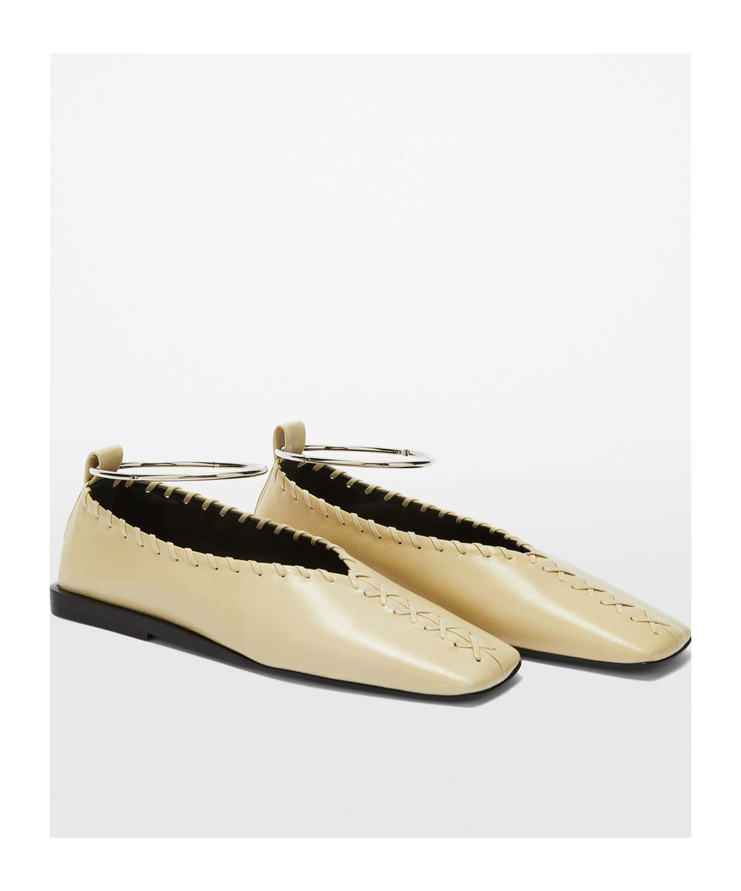 Jil Sander Square-toed Ballet Shoes In Nude