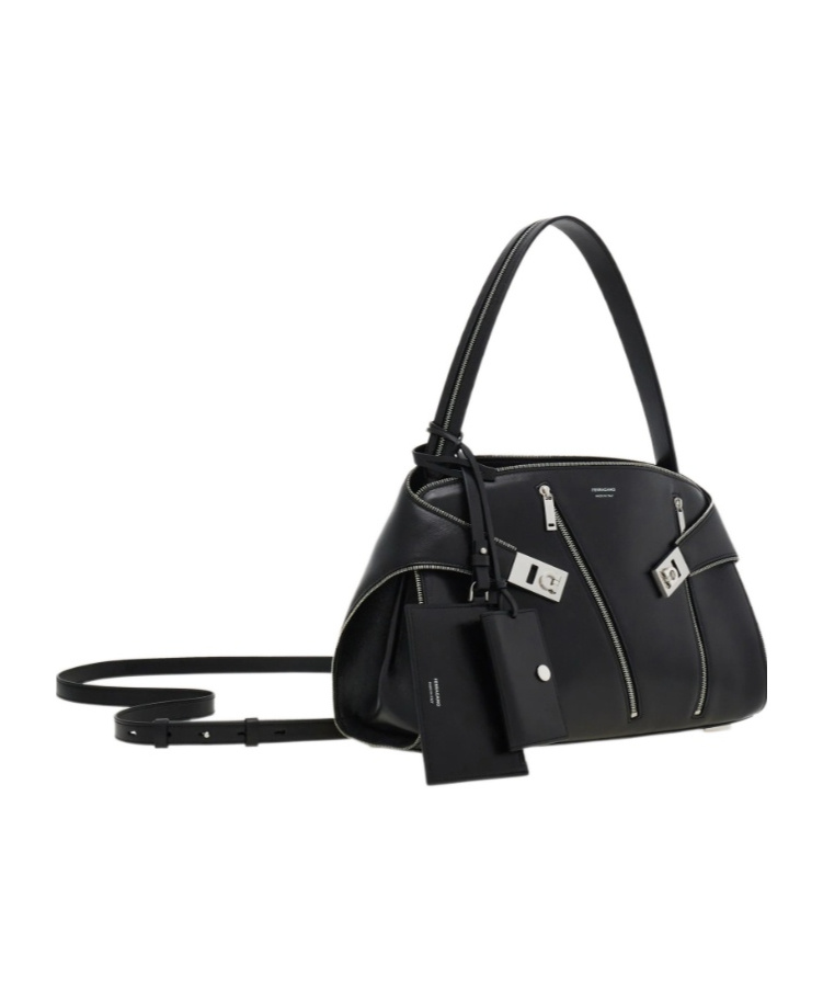 Ferragamo Hug Handbag In Black