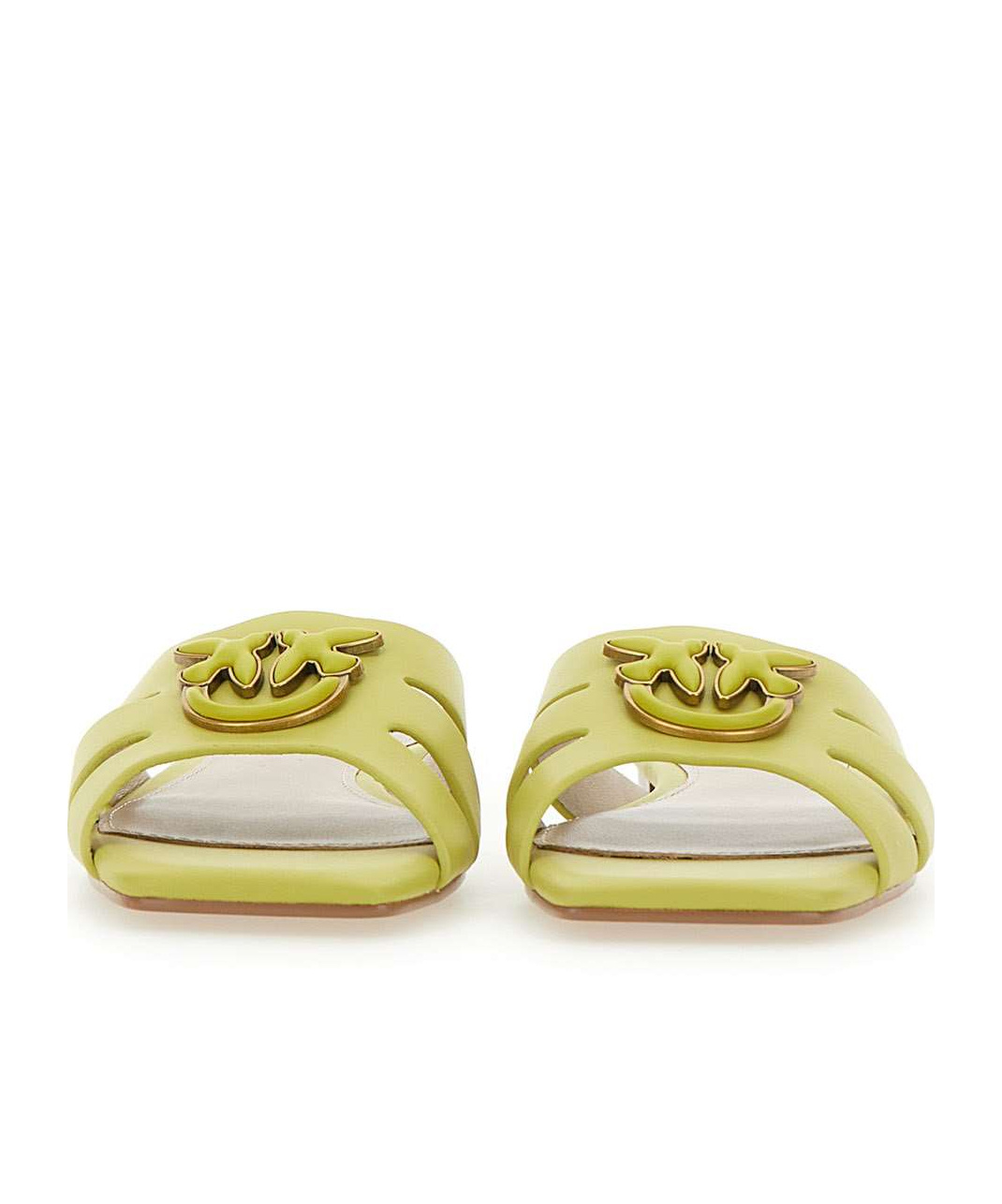 Shop Pinko Love Birds-motif Sandals In Green
