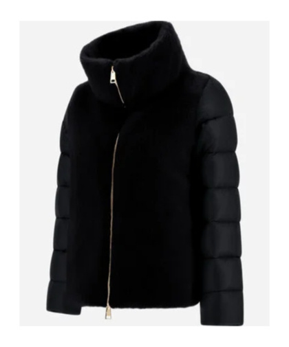 Herno Double Zipper Down Jacket In Black