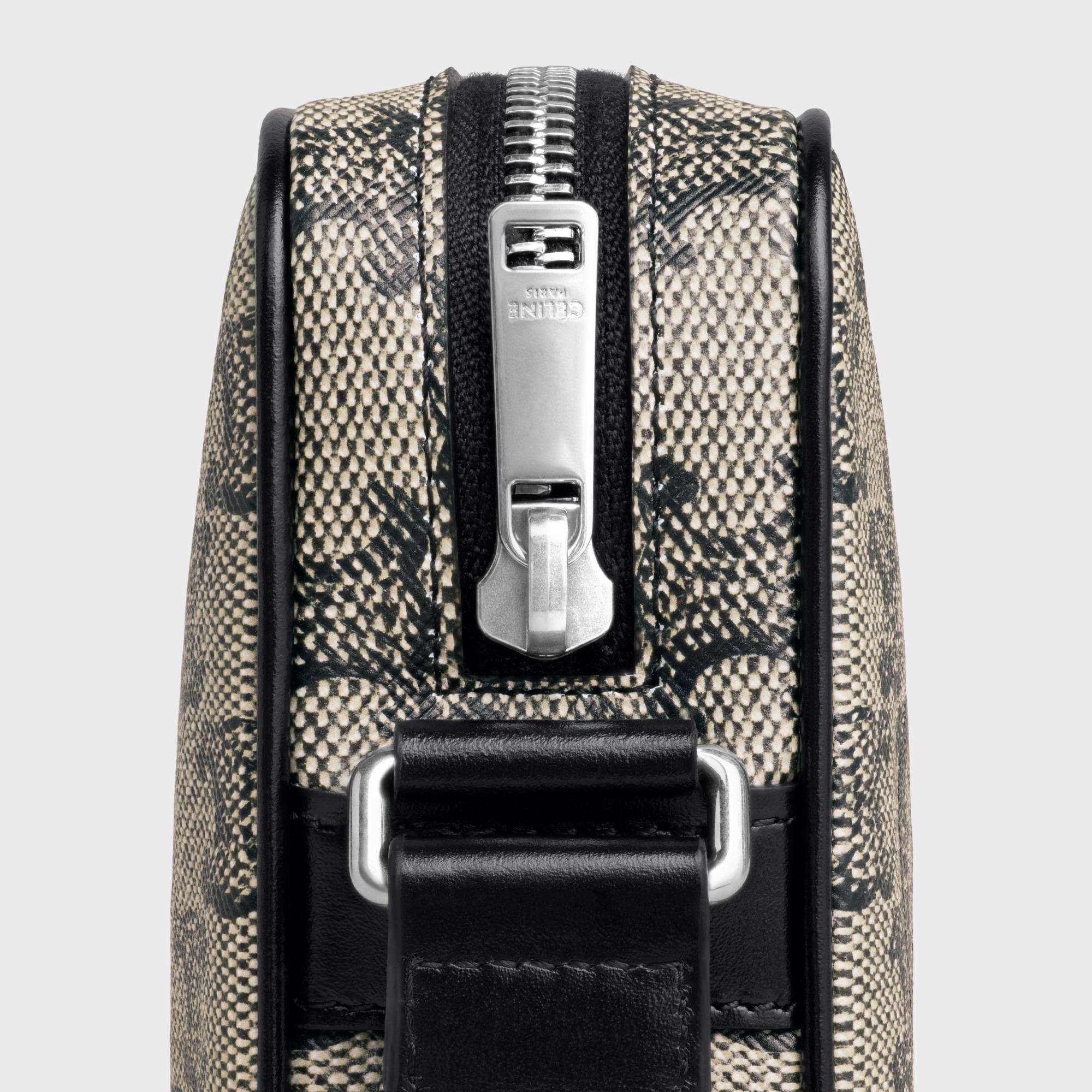 Celine Medium Printed Mailman Bag In Gray