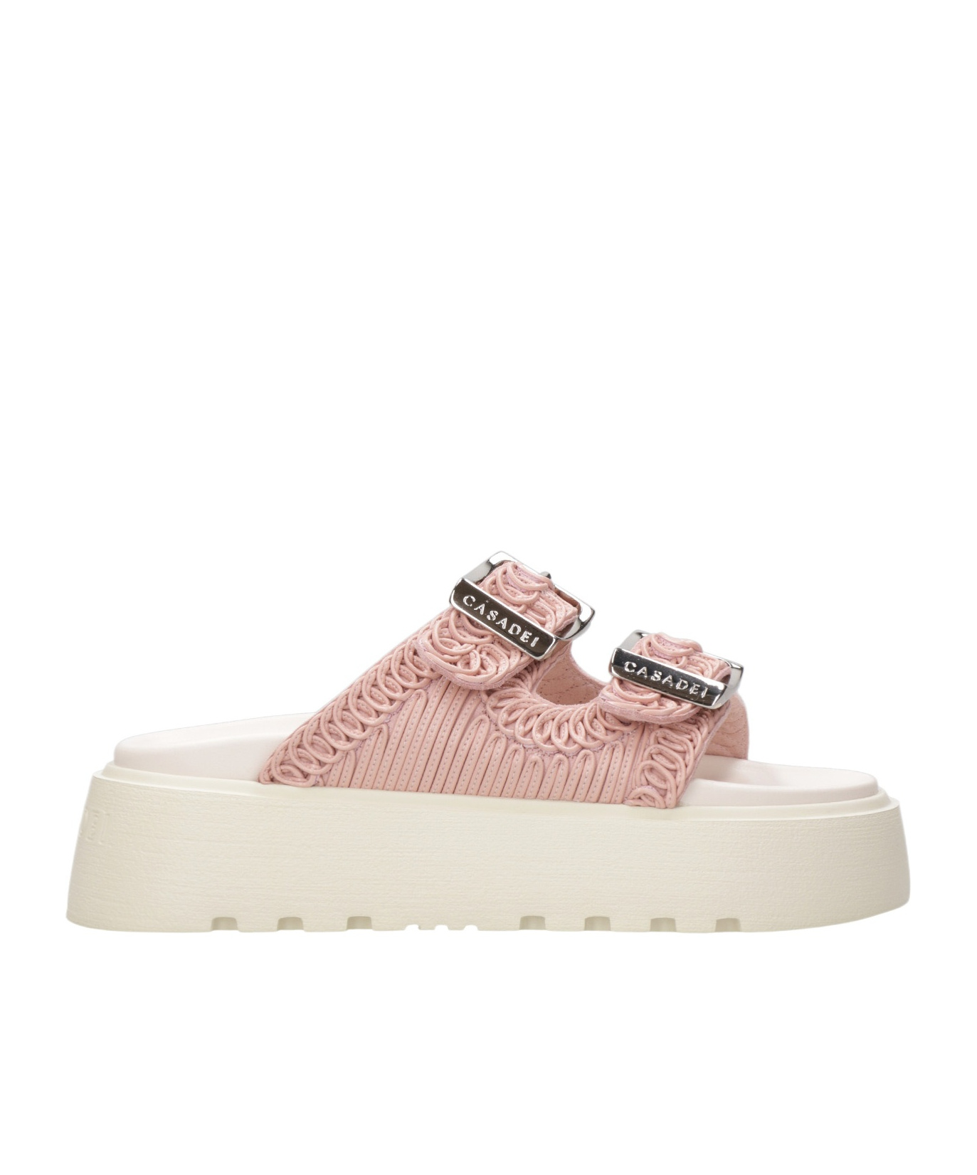 Casadei Sandals Pink In White