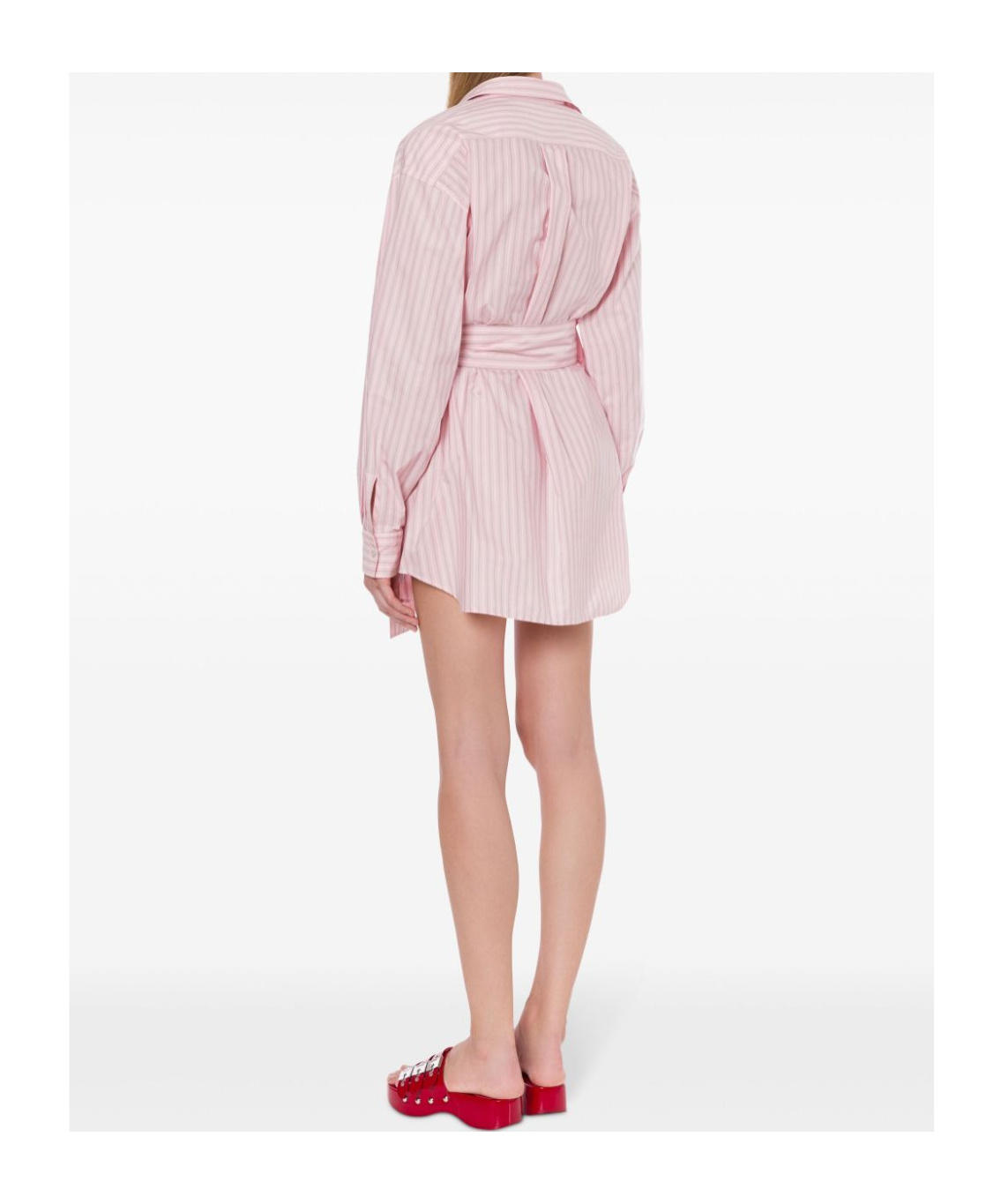 Philosophy Di Lorenzo Serafini Striped Shirt Dress In Pink