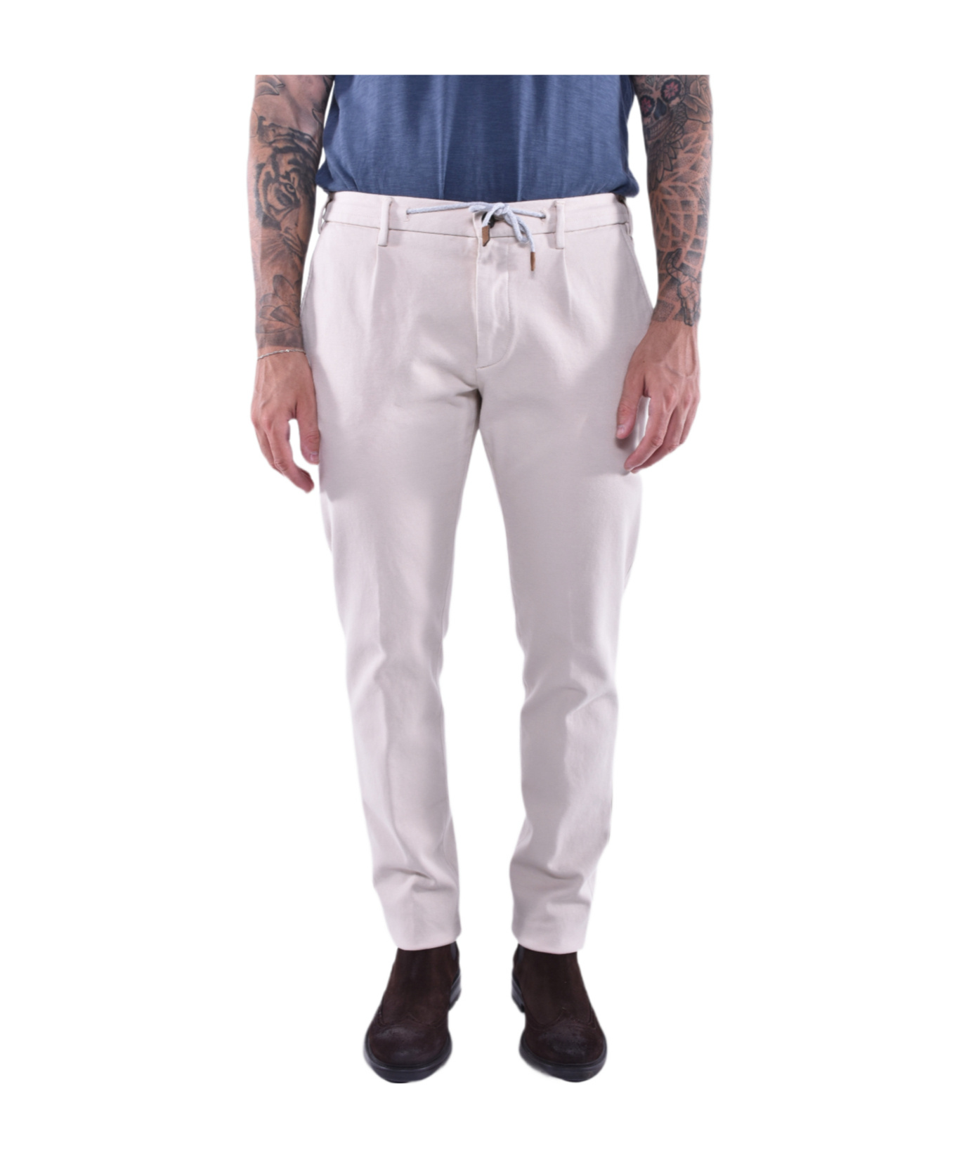 Eleventy Drawstring Casual Pants In Multi