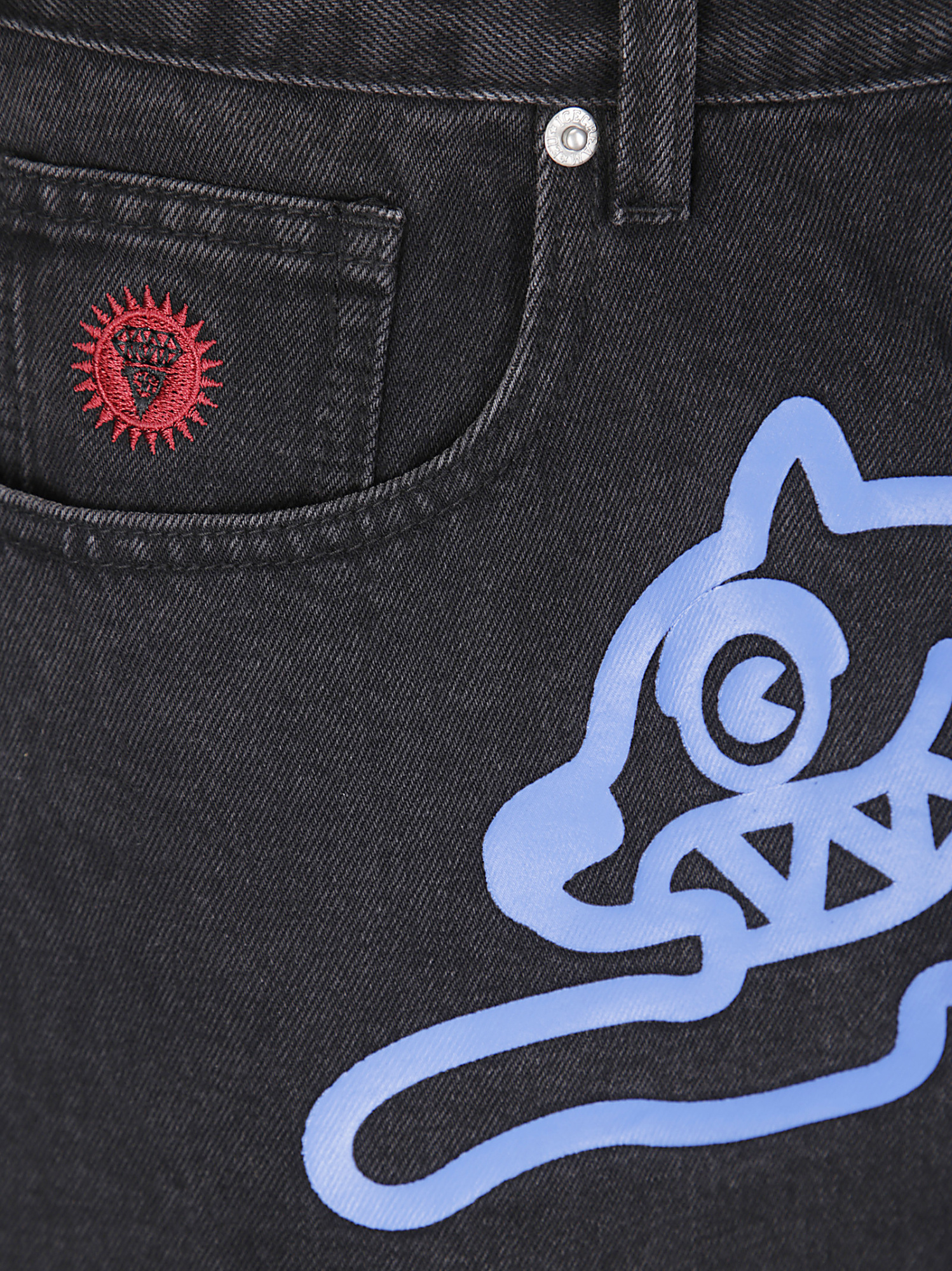 Icecream Running Dog Denim Jeans In Black