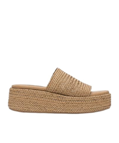 Casadei Open Toe Platform Sole Woven Texture Sandals In Neutral