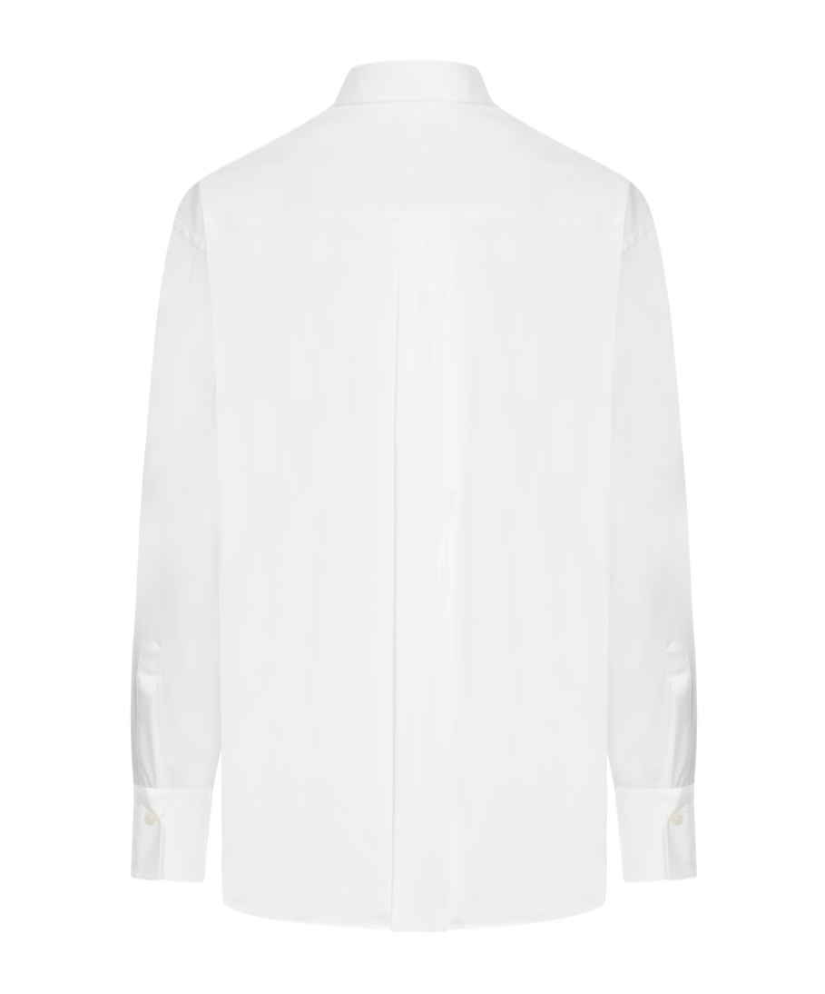 Brunello Cucinelli Button-front Poplin Shirt With Monili Pocket In White