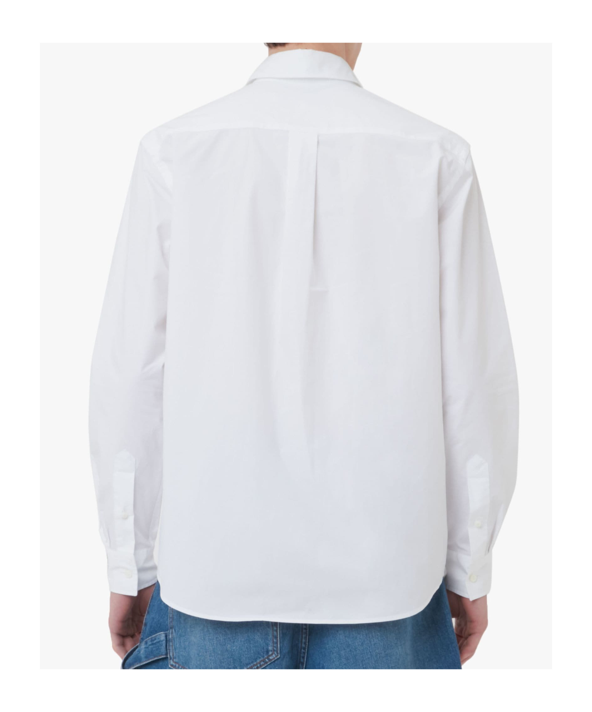 Jw Anderson Appliqué-detail Cotton Shirt In White