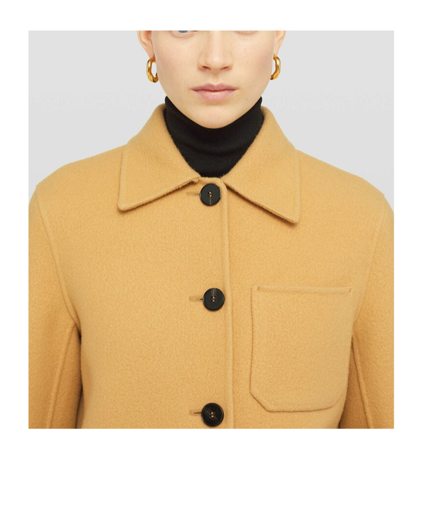 Jil Sander Single-breasted Wool Jacket In Brown