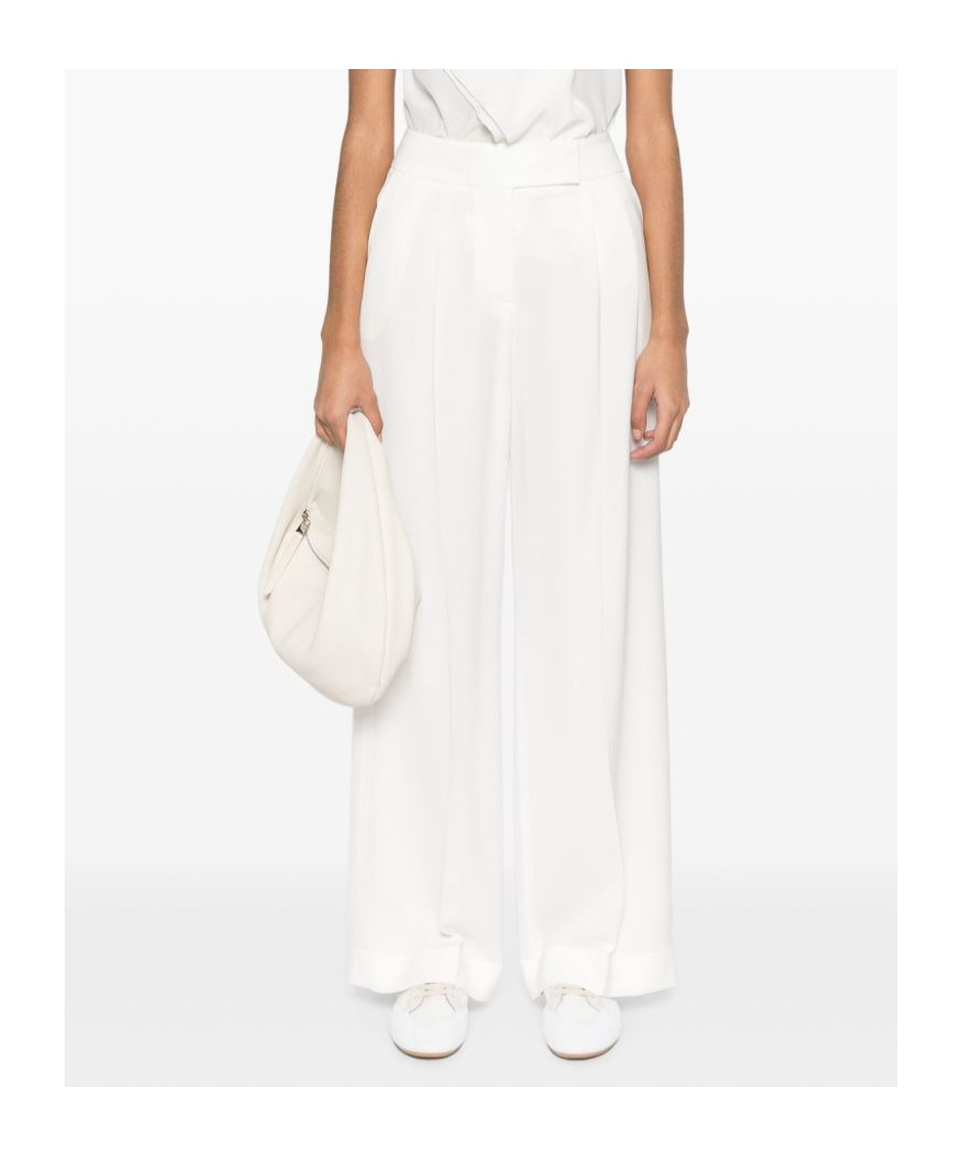 Peserico Cotton Polyester Pants In White