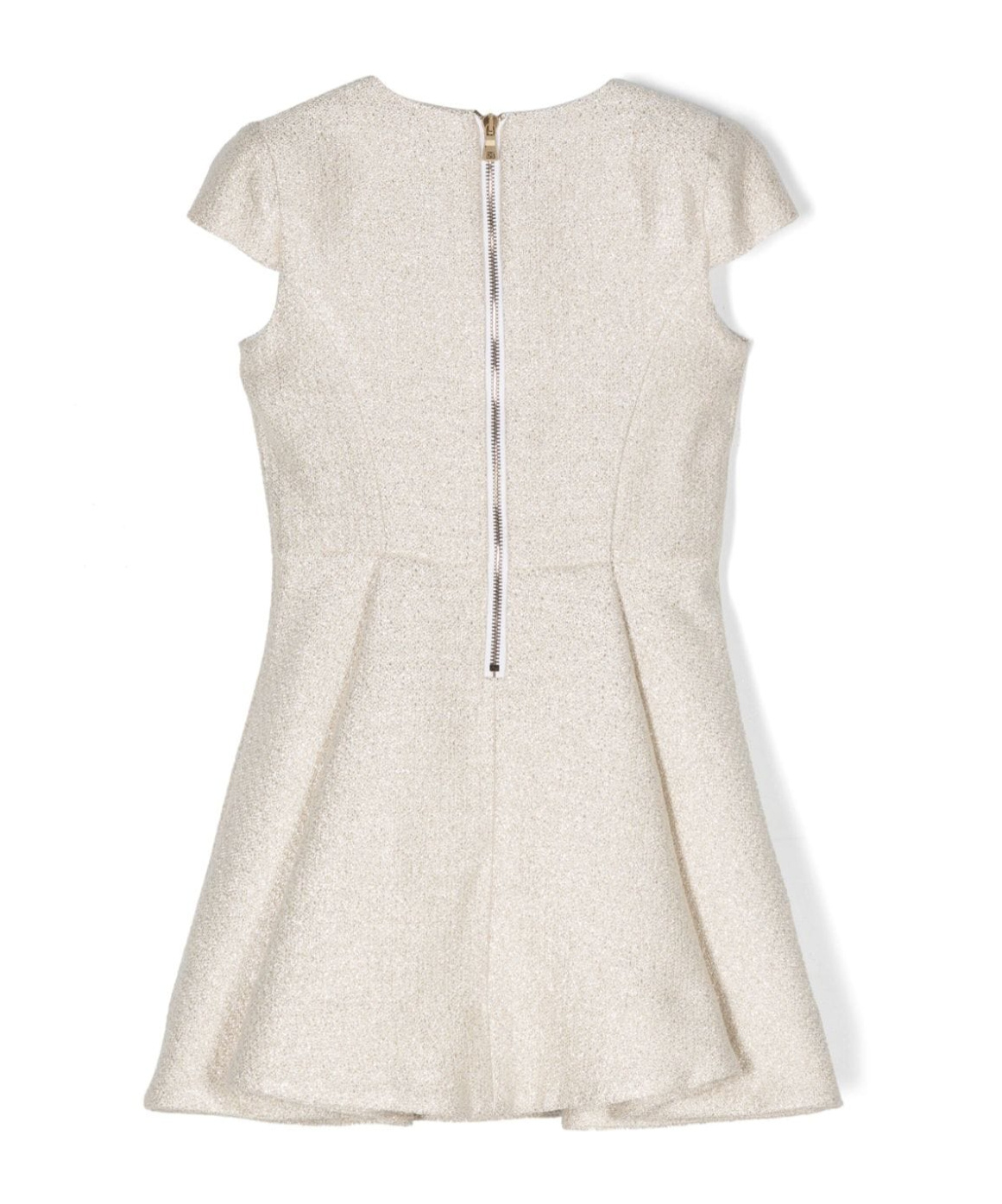 Balmain Metallic Mini Dress In White