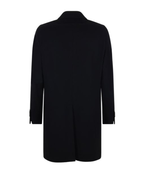 Tagliatore Tailored Coat With Notch Lapel And Pockets In Black