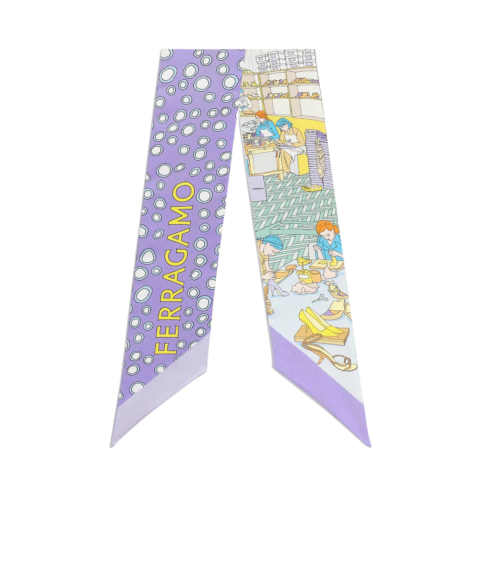 Ferragamo Atelier Print Silk Mini Bandeau In Multicolor