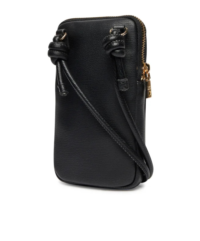 Moschino Shoulder Wallet In Black