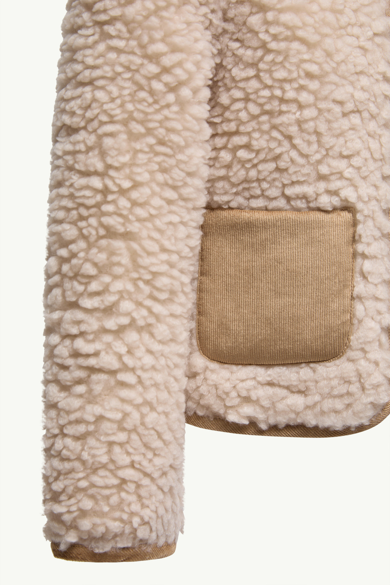 Moncler Teddy Velvet Zipper Sweatshirt In Gold