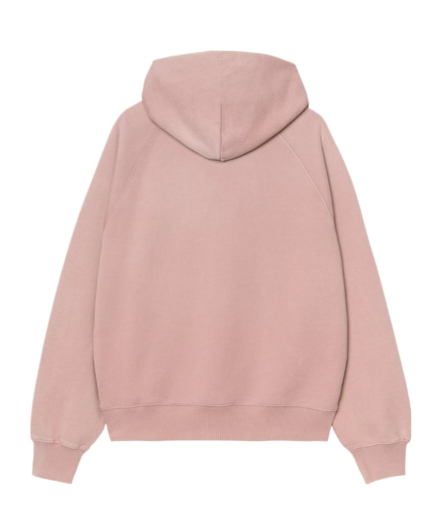Carhartt Wip Hooded Hudson Sweatshirt In Daphne Colour In Pink