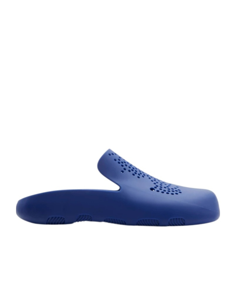 Burberry Stingray Perforated Slides In Blue