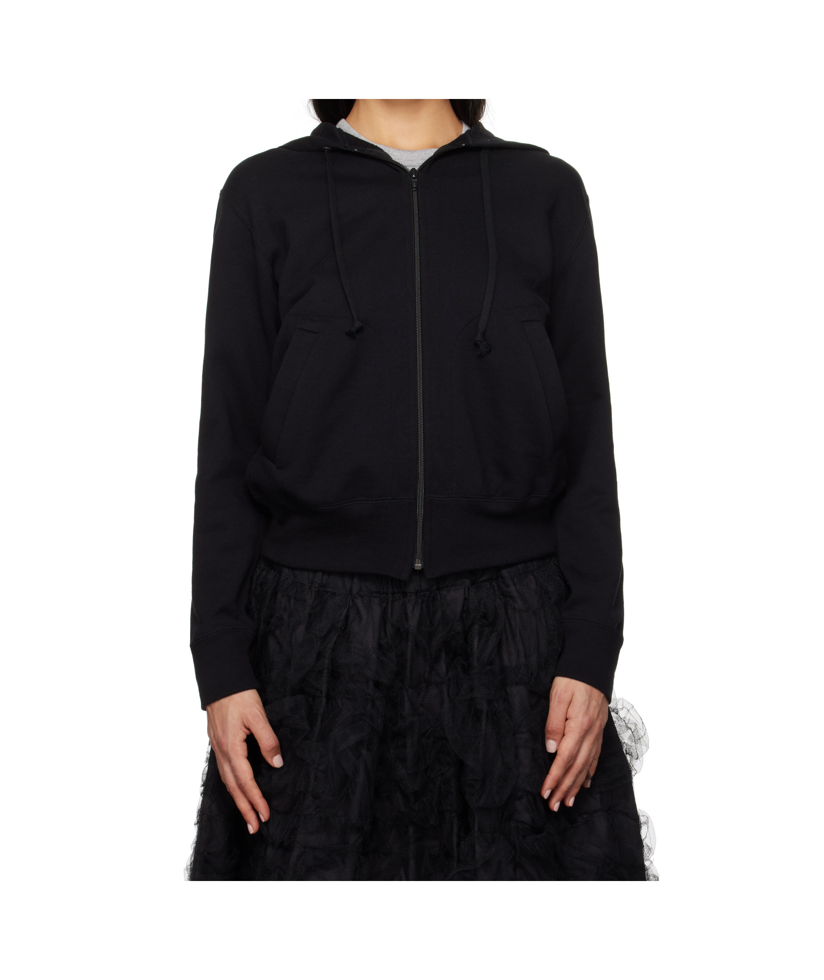 Comme Des Garçons Play Black 'heart On Back' Hoodie In Black