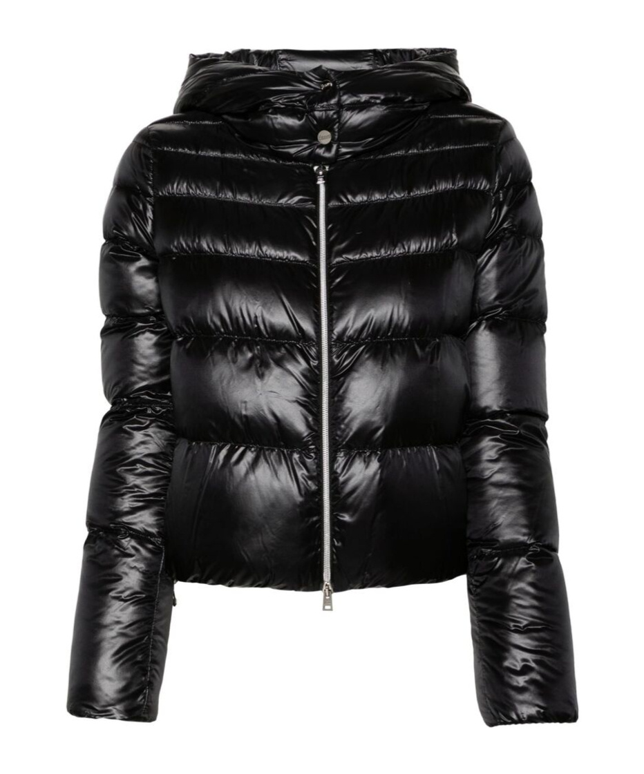 Herno Jacket With Zip And Hood In Black