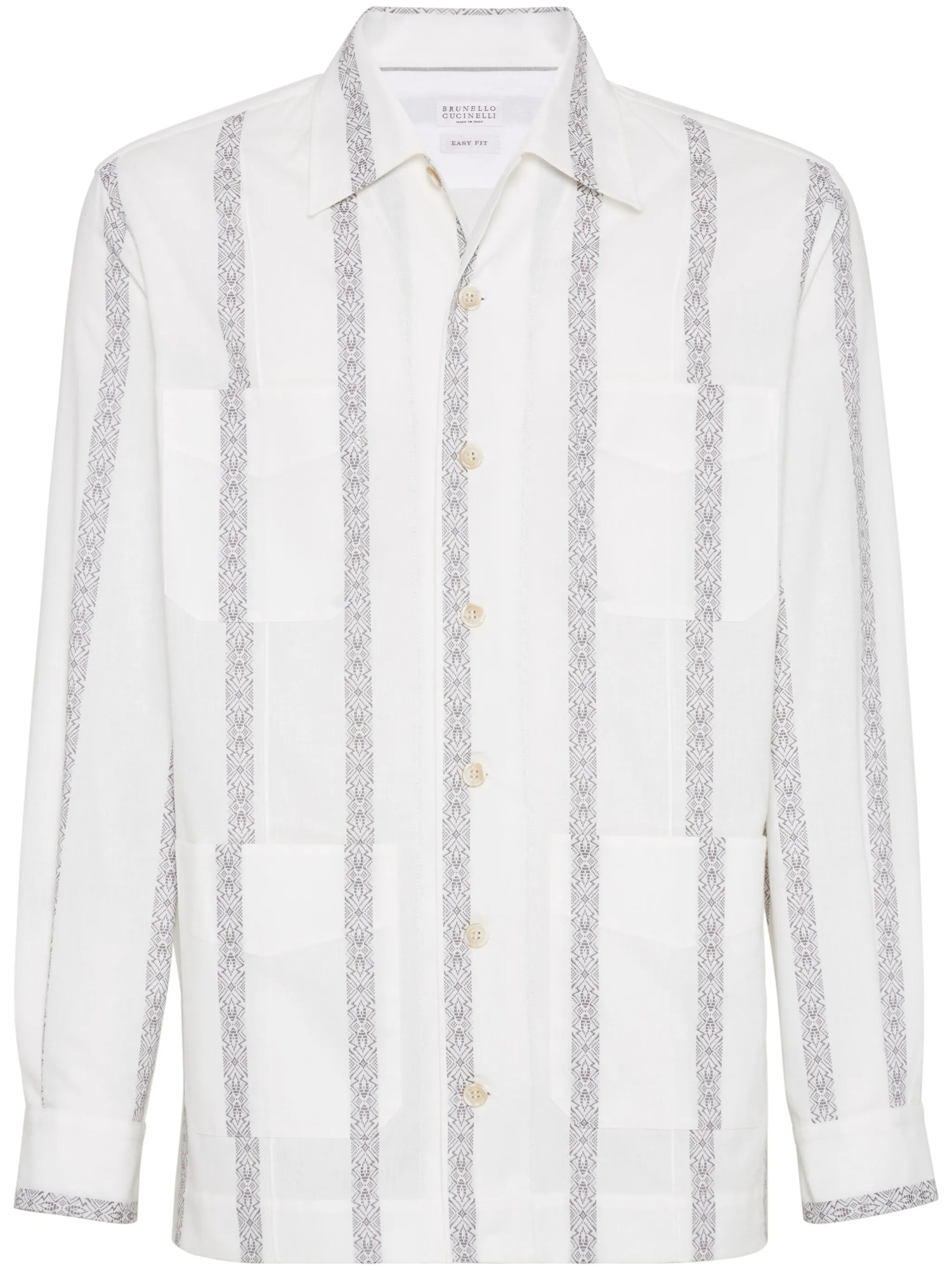 Brunello Cucinelli Cotton Easy Shirt In White