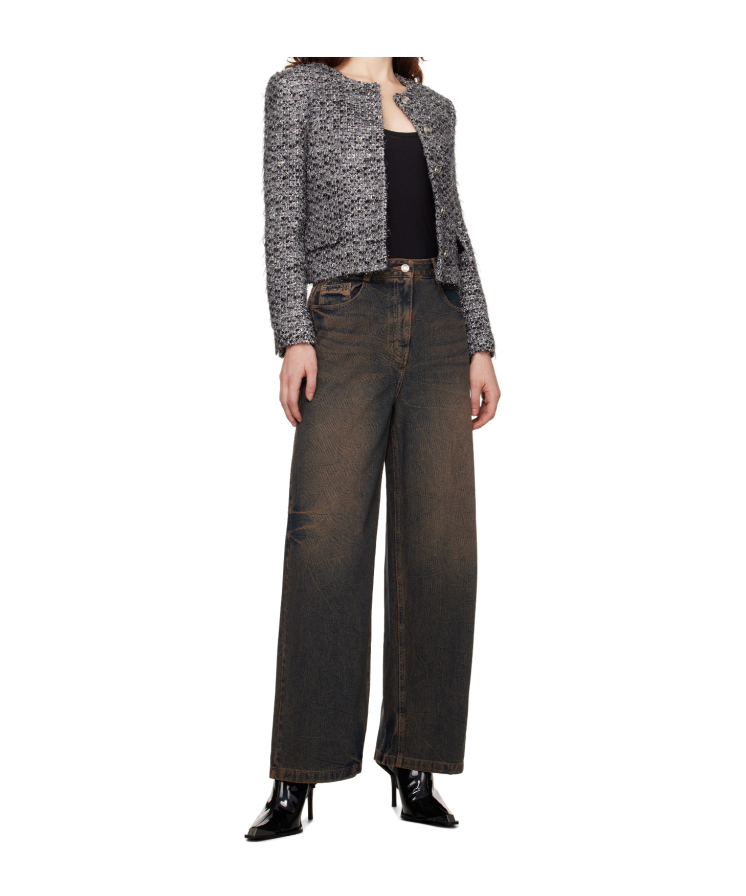 Juunj Washed Effect Jeans In Blue