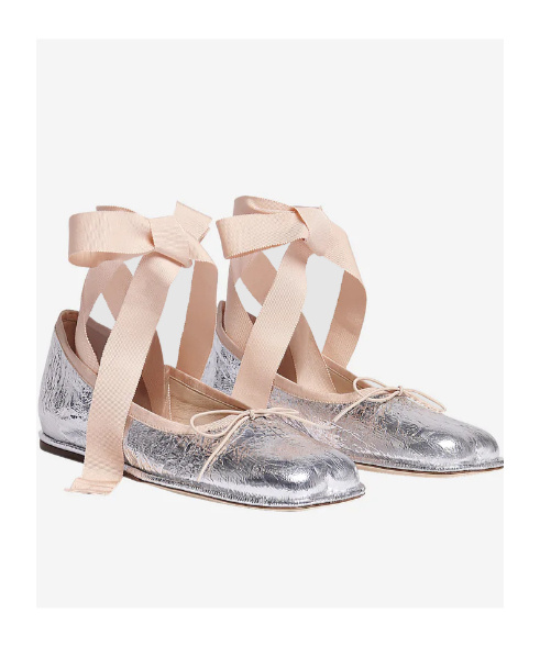 Simone Rocha Ribbon Bow Ballet Shoes In Nude