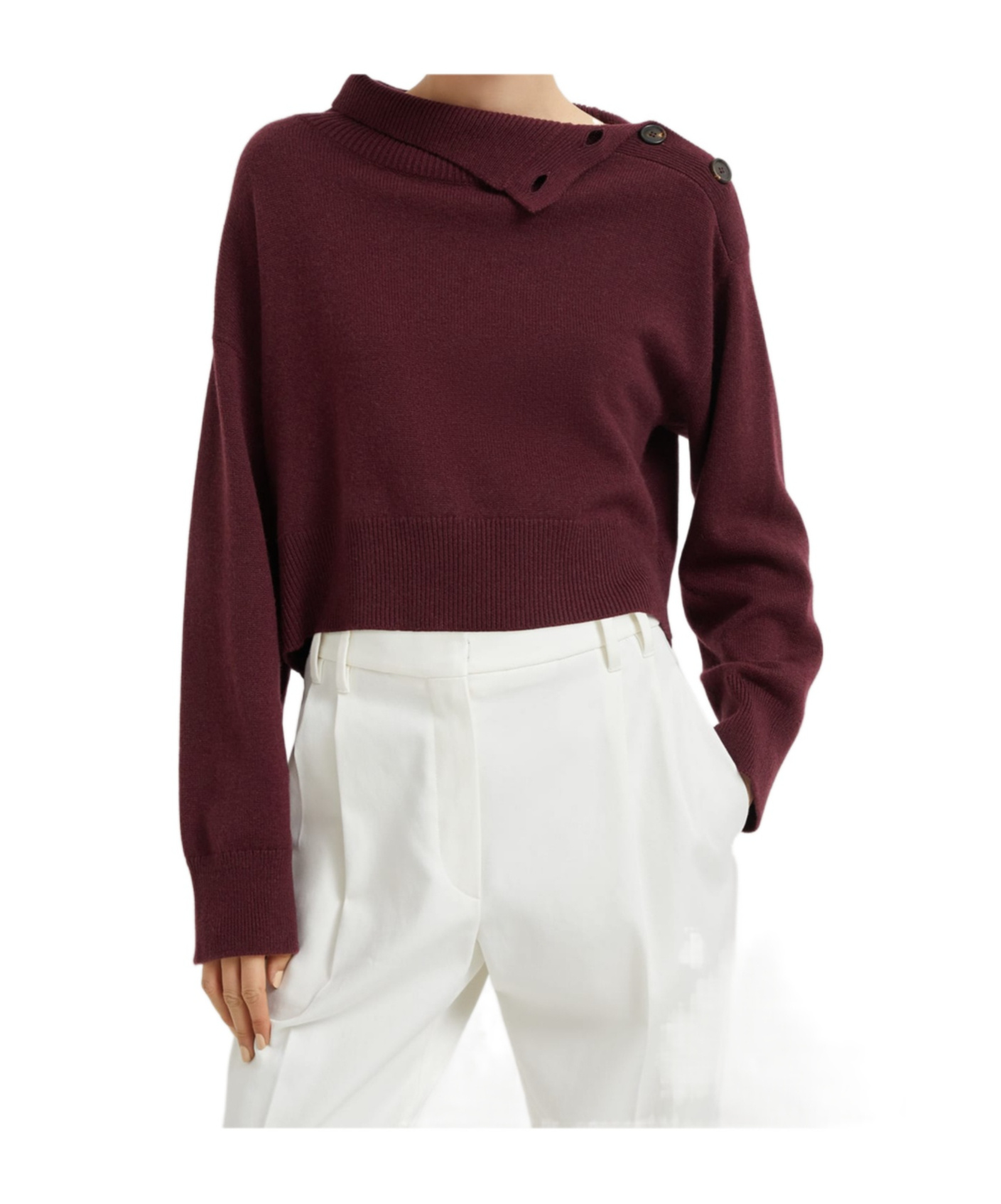 Brunello Cucinelli Cashmere Sweater In Burgundy