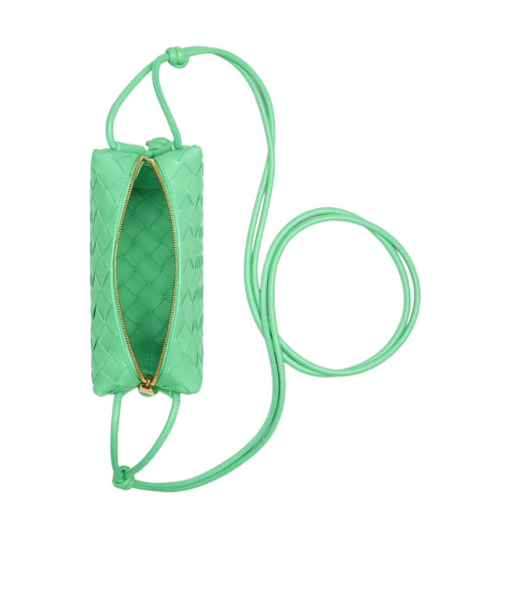 Bottega Veneta Mini Loop Shoulder Bag In Green